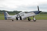 G-BIXL @ EGSU - 44-72216 (G-BIXL) 1945 North American P-51D Mustang D Day Display Duxford 01.06.24 - by PhilR