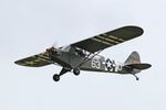 G-BKHG @ EGSU - 44-79766 (G-BKHG) 1942 Piper J3C-65 Cub (L-4H Grasshopper) D Day Display Duxford 01.06.24 - by PhilR