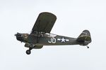 G-BOXJ @ EGSU - 479897 (G-BOXJ) 1944 Piper J-3C-65 Cub ( L-4 Grasshopper) D Day Display Duxford 01.06.24 - by PhilR