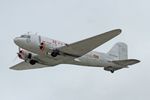 N33644 @ EGSU - NC33644 1941 Douglas DC-3A Western Airlines D Day Display Duxford 01.06.24 (4) - by PhilR