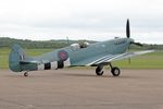 G-PRXI @ EGSU - PL983 (G-PRXI) 1944 VS Spitfire XI D Day Display Duxford 01.06.24 - by PhilR