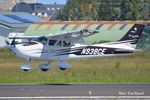 N938CE @ EBOS - N938CE landing at Ostend Airport. - by Marc Van Ryssel