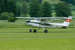 HB-CYF @ LSZT - At Lommis airfield. Precision flying contest. HB-registered since 1980-09-10 - by sparrow9