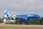 N768JB @ KRSW - JetBlue Flight 1529 arrives on Runway 6 at Southwest Florida International Airport following flight from John F Kennedy International Airport - by Suncoast Spotter