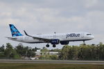 N2038J @ KRSW - JetBlue Flight 265 arrives on Runway 6 at Southwest Florida International Airport following flight from Boston-Logan International Airport