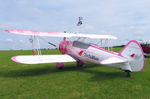 N450D @ EGBK - Parked on the flightline ready for its wingwalking display at Sywell Airshow 2024 - by Chris Holtby