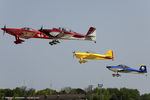 N747DT @ KLAL - RV airplanes taking off for large formation flight over Oshkosh grounds