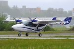 F-WOLT @ EDNY - VoltAero Cassio 1, converted from a Cessna 337 with hybrid-drive of 2 ENGINeUS 45 electric motors and one Nissan V6 at the AERO 2024, Friedrichshafen - by Ingo Warnecke