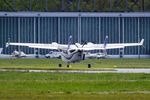 F-WOLT @ EDNY - VoltAero Cassio 1, converted from a Cessna 337 with hybrid-drive of 2 ENGINeUS 45 electric motors and one Nissan V6 at the AERO 2024, Friedrichshafen - by Ingo Warnecke