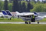 F-WOLT @ EDNY - VoltAero Cassio 1, converted from a Cessna 337 with hybrid-drive of 2 ENGINeUS 45 electric motors and one Nissan V6 at the AERO 2024, Friedrichshafen - by Ingo Warnecke