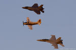 N65164 @ KOSH - The US Navy F-35C Lightning II and EA-18G Growler Demonstration Teams formation with an AD-5 Skyraider in US N - by Dariusz Jezewski www.FotoDj.com