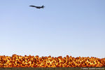 85-0068 @ KEDW - B-1 flyby with pyro wall of fire