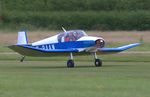 G-BAAW @ EGTH - Brief visitor to Old Warden for refuelling & take-off. - by Chris Holtby