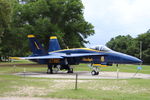 163705 @ KNPA - An US Navy Blue Angels F/A-18 Hornet from on display at the National Naval Aviation Museum - by Suncoast Spotter