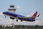 N816SY @ KRSW - Sun Country Flight 384 departs Runway 6 at Southwest Florida International Airport enroute to Minneapolis-St Paul International Airport - by Suncoast Spotter