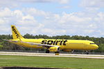 N681NK @ KRSW - Spirit Flight 370 departs Runway 24 at Southwest Florida International Airport enroute to Detroit Metro Airport