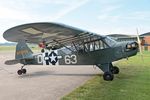 G-BKHG @ EGSU - '479766' (44-79766, G-BKHG) 1944 Piper (L-4H Grasshopper) J-3 Cub Duxford 30.07.24 (2) - by PhilR