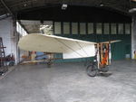 G-AANG @ EGTH - Not every day you see the oldest aircraft in the world still flying in a maintenance hangar for an oil change... - by Chris Holtby
