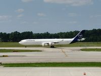 D-AIGT @ RDU - 4 engines 4 long haul! First visit of LH's A343 to RDU. Lufthansa 408 Heavy. - by Ryan Hunt