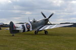 G-BRSF @ EGLM - Supermarine Spitfire Mk.IX at White Waltham. - by moxy