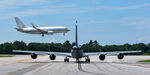 63-7984 @ KPSM - WIDE43 holds short as a CONVOY flight is about to land - by Topgunphotography