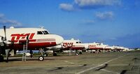 OO-DHC @ EBBR - DHL BRU HUB '90s ex-slide - by Joannes Van Mierlo
