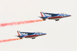 E119 @ LFRN - Dassault-Dornier Alpha Jet E (F-UGFE), Athos 07 of Patrouille de France 2014, Rennes-St Jacques airport (LFRN-RNS) - by Yves-Q