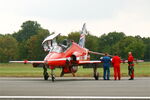XX244 @ LFRN - Red Arrows Hawker Siddeley Hawk T.1A, Flight line, Rennes-St Jacques airport (LFRN-RNS) - by Yves-Q