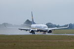 EI-DPJ @ EGSH - Landing on a wet runway. - by Graham Reeve
