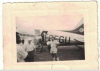 F-BFGU - DC3_BFGU_AF_date_8_oct_1951_IvoryCoast_Bouaké_Airport_first arrival of my parents picture taken by my godfather-to-become J Goutal , private family picture_digitalised_on_2024-10-10 16-54-44. - by Jean Goutal