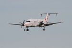 F-HBCG @ LFRB - Beech 1900D, Short approach rwy 25L, Brest-Bretagne airport (LFRB-BES) - by Yves-Q