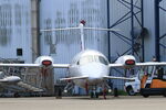 F-HBAI @ LFRU - Piaggio P-180 Avanti, Parked, Morlaix-Ploujean airport (LFRU-MXN) - by Yves-Q