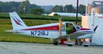 N7218J @ KICL - Mike is fueling up the Cherokee - by Floyd Taber