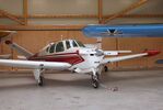 D-ERFD @ EDOI - Beechcraft G35 Bonanza at Bienenfarm airfield (home of part of the collection of Quax, association for the promotion of historic aircraft e.V.), Paulinenaue - by Ingo Warnecke