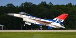 91-0395 @ KOSH - F-16 Demo rolling to the end - by topgunphotography