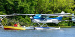 N1394S - Floatplane base crew towing to the docks - by Topgunphotography