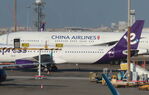 B-HTI @ HKG - Parked at Hong Kong International in its new Hong Express Airways livery - by Chris Holtby
