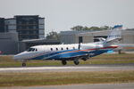 N504WG @ KSRQ - Krypto Flight 504 arrives on Runway 32 at Sarasota-Bradenton International Airport following flight from Monmouth Executive Airport - by Suncoast Spotter
