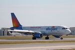 N224NV @ KSRQ - Allegiant Flight 2100 arrives on Runway 32 at Sarasota-Bradenton International Airport following flight from Des Moines International Airport