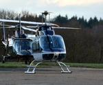 G-NGLZ @ EGTF - Bell 206B Jet Ranger III at Fairoaks. Ex N206EE  - by moxy