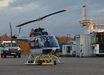 G-NGLZ @ EGTF - Bell 206B Jet Ranger III at Fairoaks. Ex N206EE  - by moxy