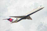 N941DL @ KSRQ - Delta MD-88 departing Runway 14 at Sarasota Bradenton International Airport - by Suncoast Spotter