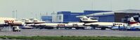 OO-DHF @ EBBR - DHL-fleet on a sunday-afternoon at the DHL-bru hub EBBR'90s ex-slide - by Joannes Van Mierlo