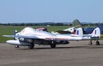 LN-DHY @ EGSU - De Havilland D.H.100 Vampire FB6 at Duxford airfield (two days after Duxford Flying Day: The Americans 2024) - by Ingo Warnecke