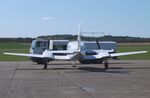 N2668A @ EGSU - Cessna 421C Golden Eagle at Duxford airfield (two days after Duxford Flying Day: The Americans 2024) - by Ingo Warnecke
