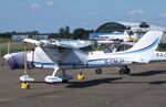 G-CMJP @ EGSU - TL Ultralight TL-3000 Sirius 600 at Duxford airfield (two days after Duxford Flying Day: The Americans 2024) - by Ingo Warnecke