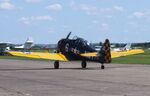 G-TSIX @ EGSU - North American AT-6C Harvard II A at Duxford airfield (two days after Duxford Flying Day: The Americans 2024) - by Ingo Warnecke
