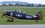 G-TSIX @ EGSU - North American AT-6C Harvard II A at Duxford airfield (two days after Duxford Flying Day: The Americans 2024) - by Ingo Warnecke