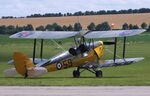 G-ARAZ @ EGSU - De Havilland D.H.82A Tiger Moth at Duxford airfield (two days after Duxford Flying Day: The Americans 2024)