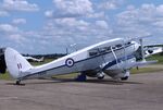 G-AIDL @ EGSU - De Havilland D.H.89A Dominie/Dragon Rapide 6 at Duxford airfield (two days after Duxford Flying Day: The Americans 2024) - by Ingo Warnecke